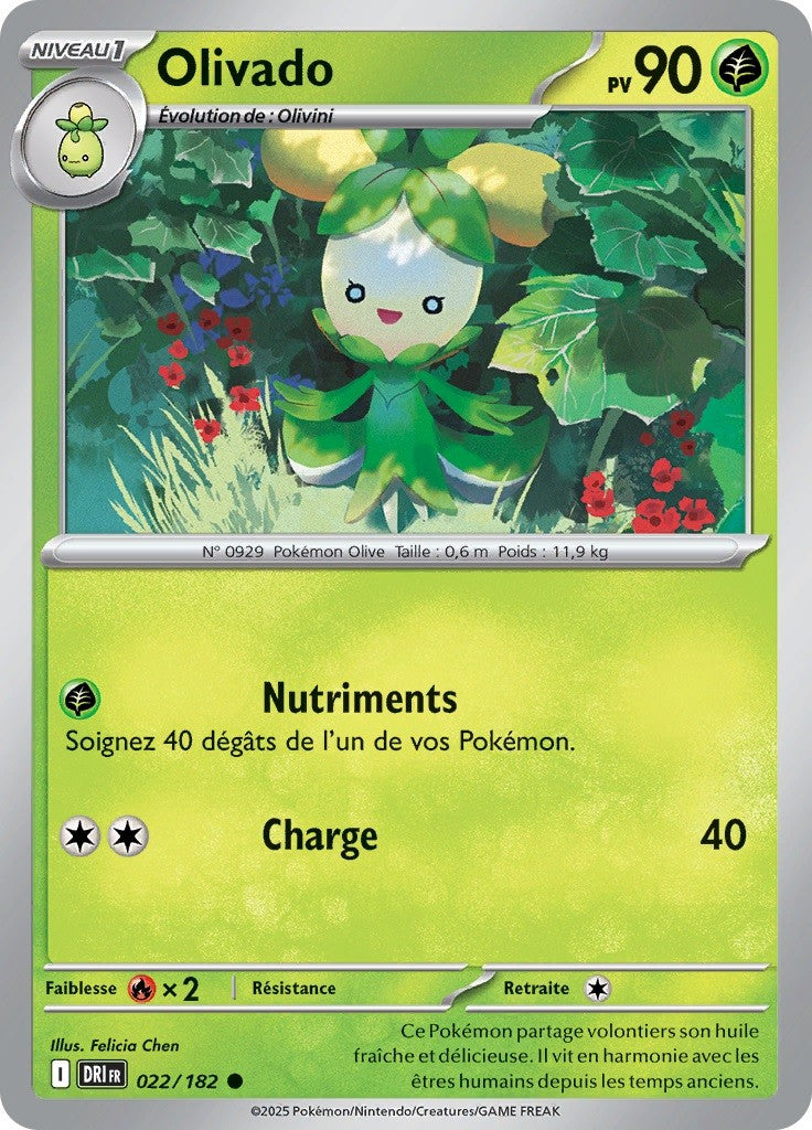 Olivado (DRI 022) - Rivalités Destinées - Carte Pokémon