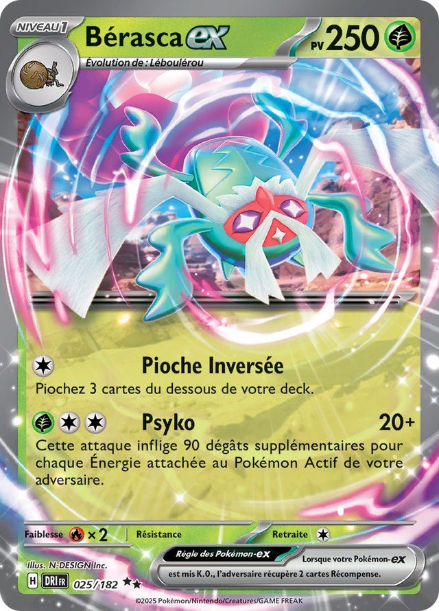 Bérasca ex (DRI 025) - Rivalités Destinées - Carte Pokémon
