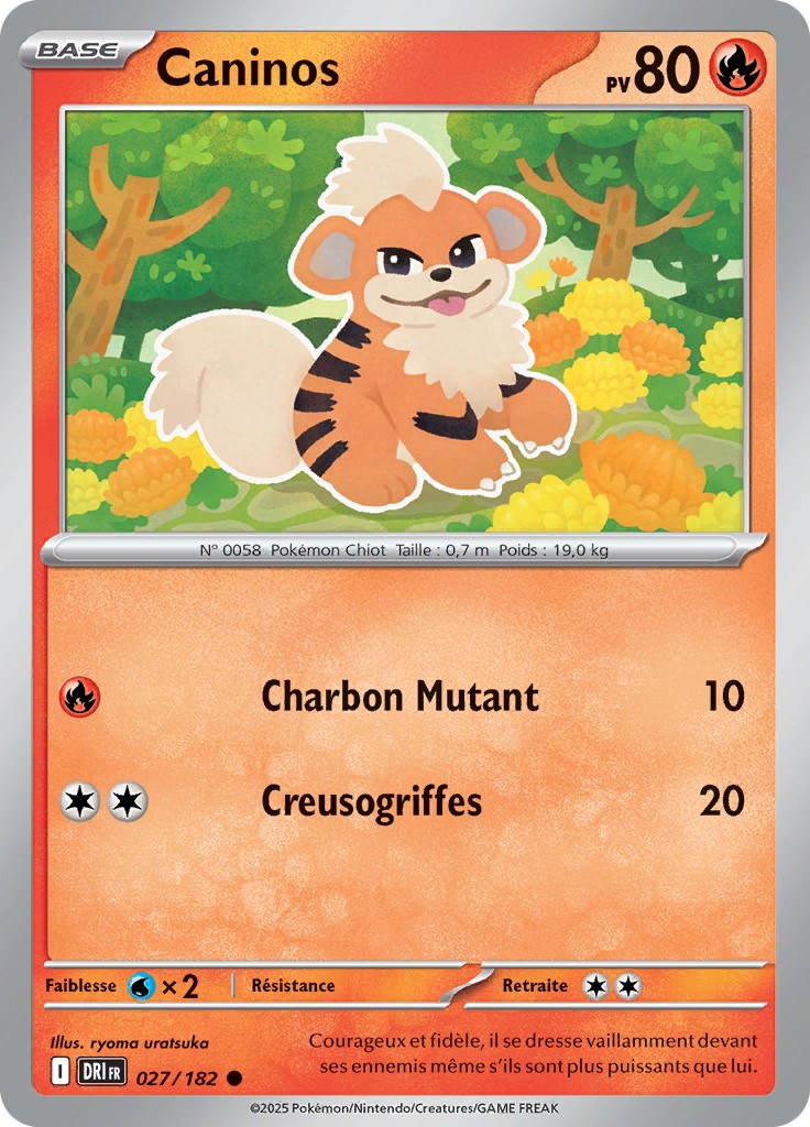 Caninos (DRI 027) - Rivalités Destinées - Carte Pokémon