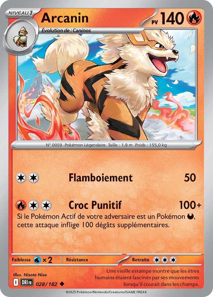Arcanin (DRI 028) - Rivalités Destinées - Carte Pokémon