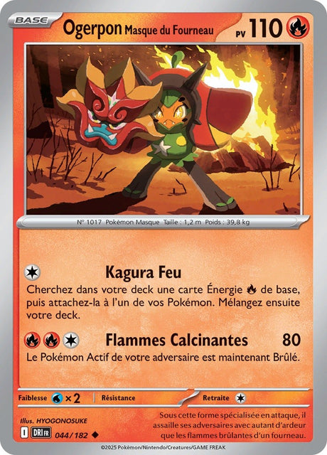 Ogerpon Masque du Fourneau (DRI 044) - Rivalités Destinées - Carte Pokémon