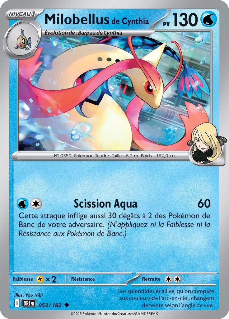 Milobellus de Cynthia (DRI 053) - Rivalités Destinées - Carte Pokémon