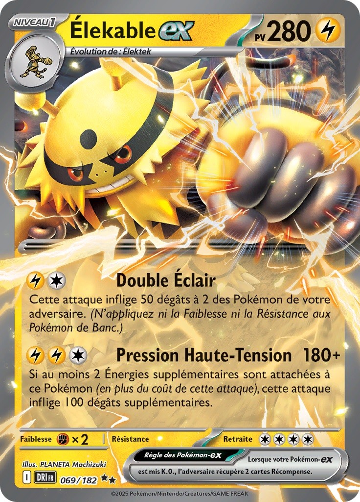 Élekable ex (DRI 069) - Rivalités Destinées - Carte Pokémon