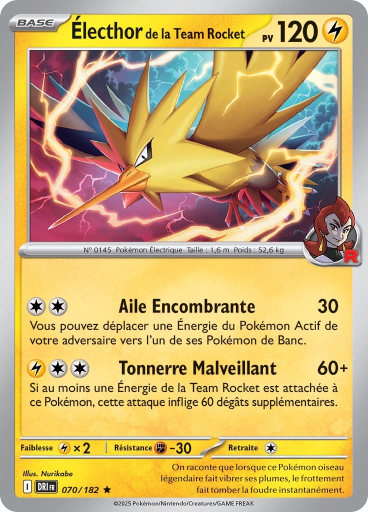 Électhor de la Team Rocket (DRI 070) - Rivalités Destinées - Carte Pokémon