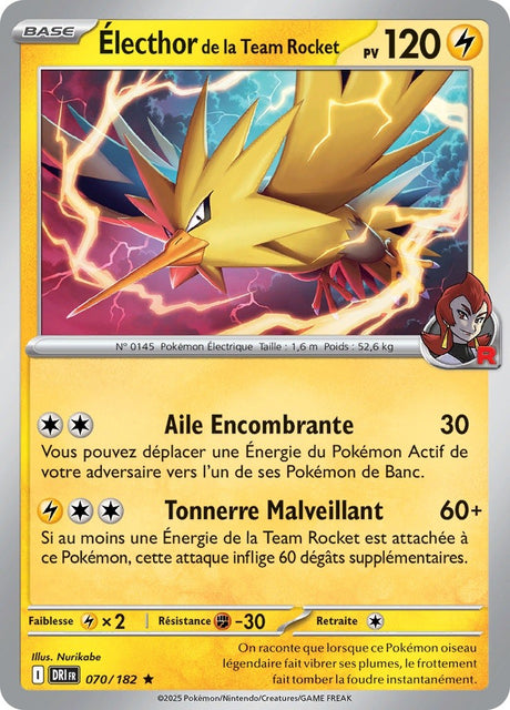 Électhor de la Team Rocket (DRI 070) - Rivalités Destinées - Carte Pokémon