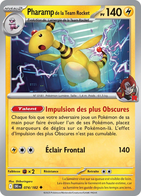 Pharamp de la Team Rocket (DRI 074) - Rivalités Destinées - Carte Pokémon