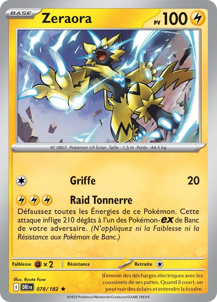 Zeraora (DRI 078) - Rivalités Destinées - Carte Pokémon
