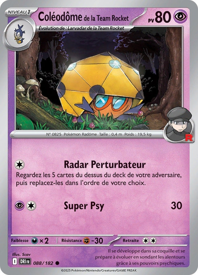 Coléodôme de la Team Rocket (DRI 088) - Rivalités Destinées - Carte Pokémon
