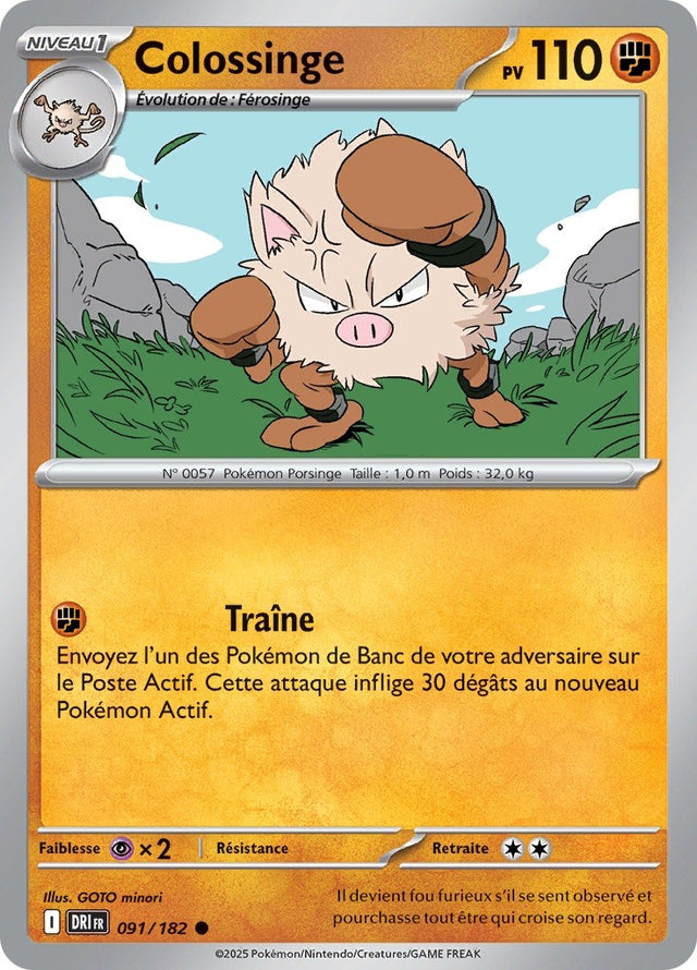 Colossinge (DRI 091) - Rivalités Destinées - Carte Pokémon