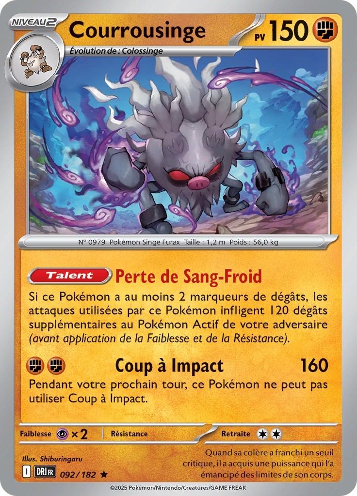 Courrousinge (DRI 092) - Rivalités Destinées - Carte Pokémon