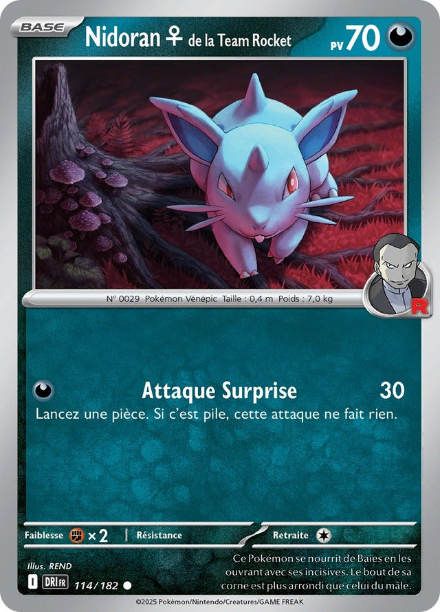 Nidoran ♀ de la Team Rocket (DRI 114) - Rivalités Destinées - Carte Pokémon