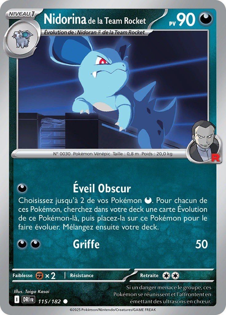 Nidorina de la Team Rocket (DRI 115) - Rivalités Destinées - Carte Pokémon