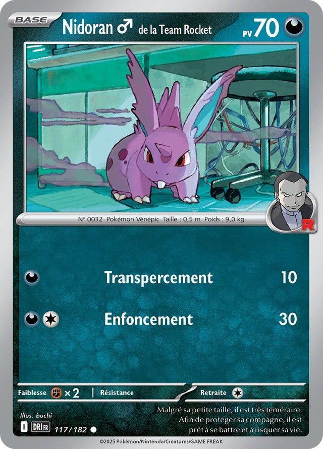 Nidoran ♂ de la Team Rocket (DRI 117) - Rivalités Destinées - Carte Pokémon