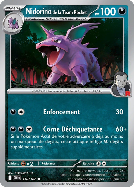 Nidorino de la Team Rocket (DRI 118) - Rivalités Destinées - Carte Pokémon