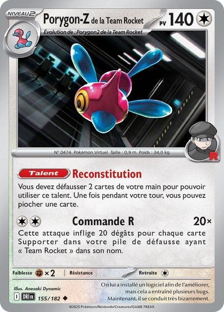 Porygon-Z de la Team Rocket (DRI 155) - Rivalités Destinées - Carte Pokémon