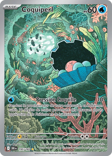 Coquiperl (DRI 195) - Rivalités Destinées - Carte Pokémon