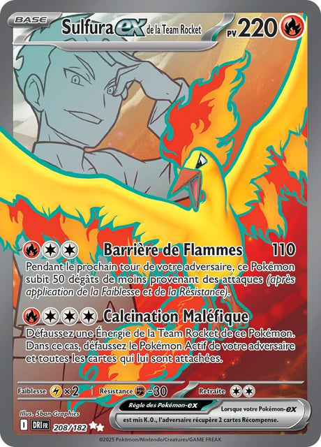 Sulfura ex de la Team Rocket (DRI 208) - Rivalités Destinées - Carte Pokémon