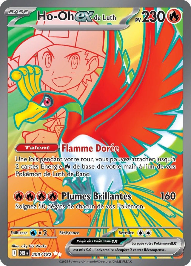 Ho-Oh ex de Luth (DRI 209) - Rivalités Destinées - Carte Pokémon