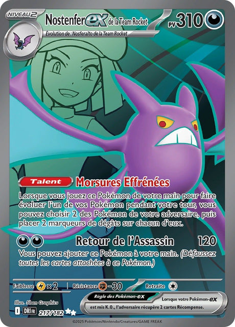 Nostenfer ex de la Team Rocket (DRI 217) - Rivalités Destinées - Carte Pokémon
