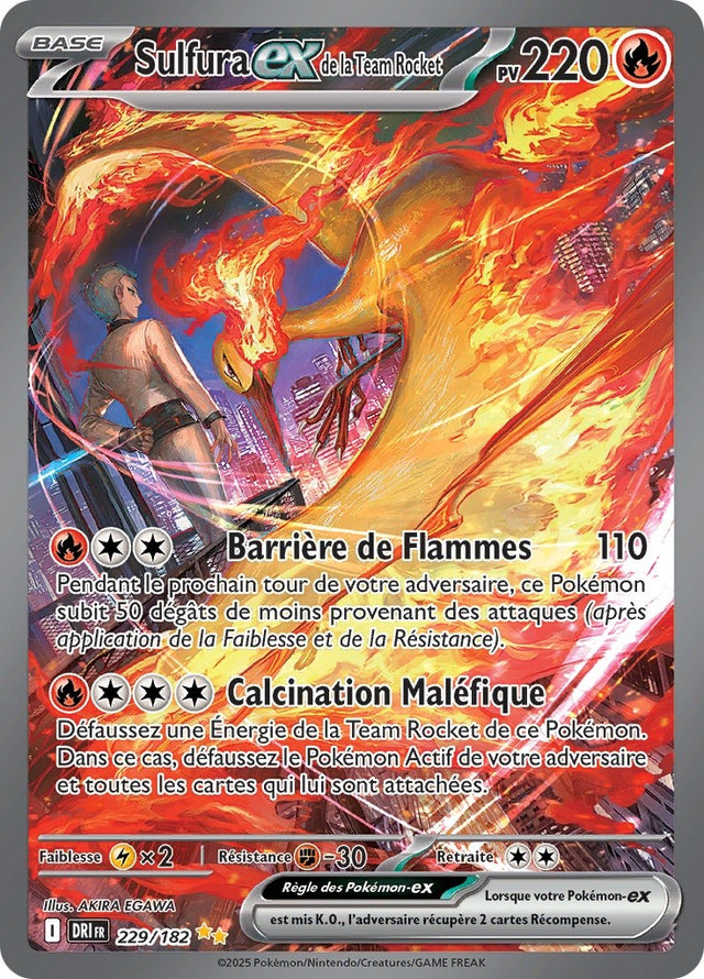 Sulfura ex de la Team Rocket (DRI 229) - Rivalités Destinées - Carte Pokémon