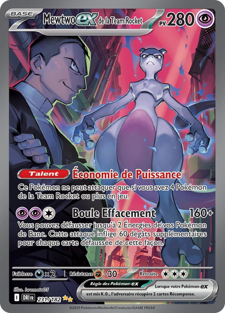 Mewtwo ex de la Team Rocket (DRI 231) - Rivalités Destinées - Carte Pokémon
