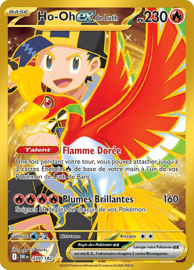 Ho-Oh ex de Luth (DRI 239) - Rivalités Destinées - Carte Pokémon