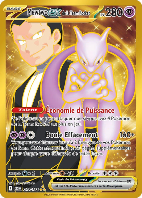 Mewtwo ex de la Team Rocket (DRI 240) - Rivalités Destinées - Carte Pokémon