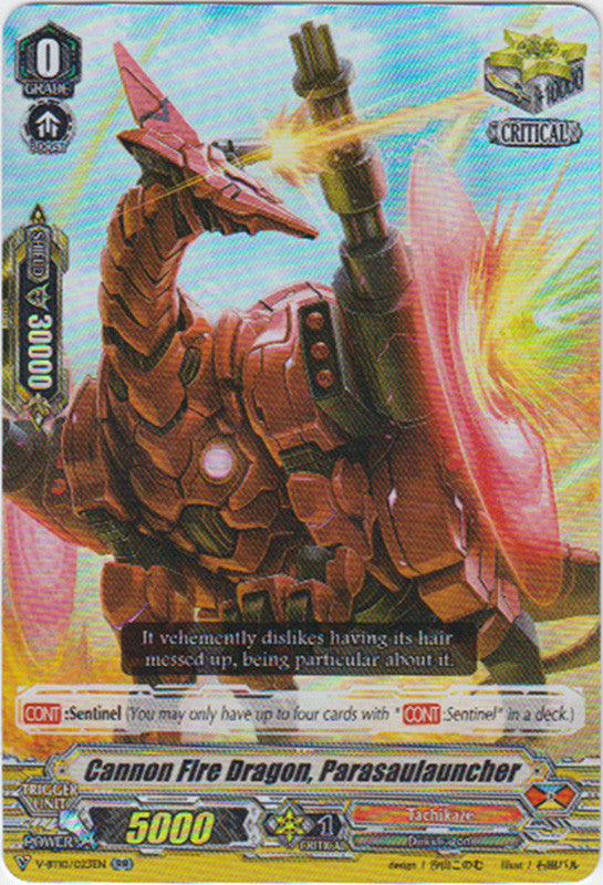 V-BT10/023 Cannon Fire Dragon, Parasaulauncher
