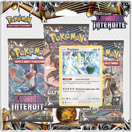 Pokémon Company - Boosters en Français - Tripack 3 Boosters - SL6 - Soleil Et Lune 6 - Lumière Interdite - Regigigas