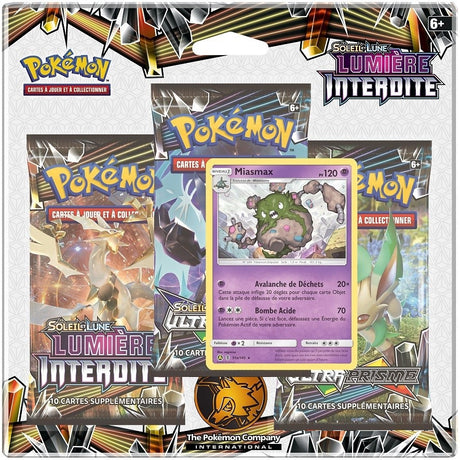 Pokémon Company - Boosters en Français - Tripack 3 Boosters - SL6 - Soleil Et Lune 6 - Lumière Interdite - Miasmax