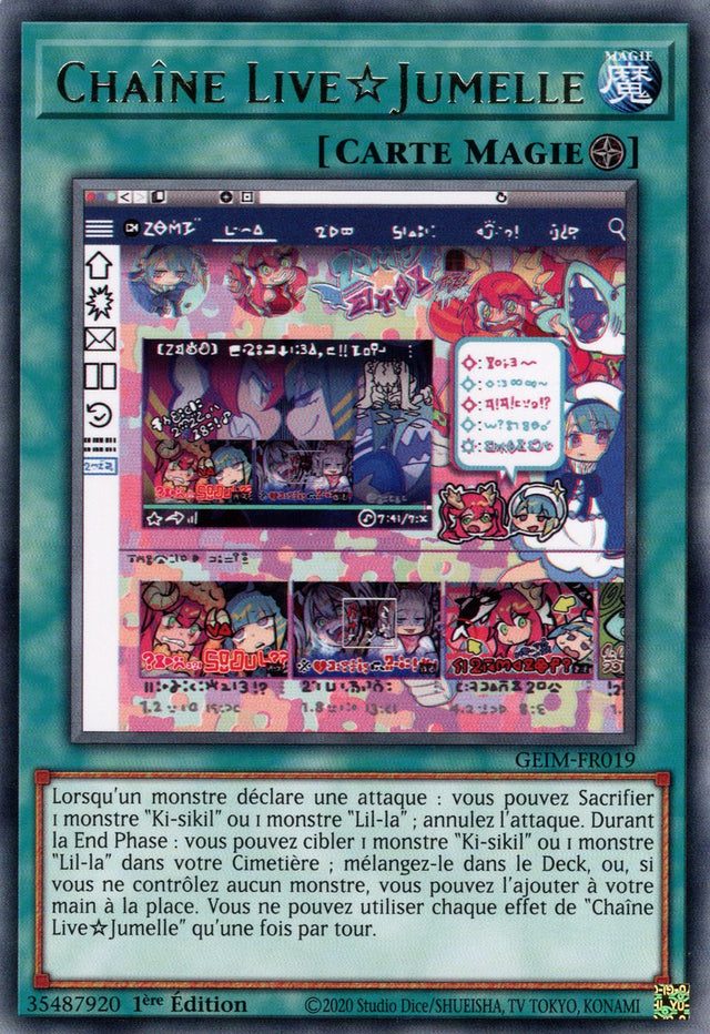 Chaîne Live☆Jumelle : GEIM-FR019 R - Carte à l'unité Yu-Gi-Oh ...