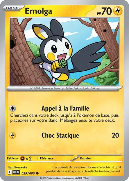 Emolga (BLK 029) - Foudre Noire - Carte Pokémon EV10.5