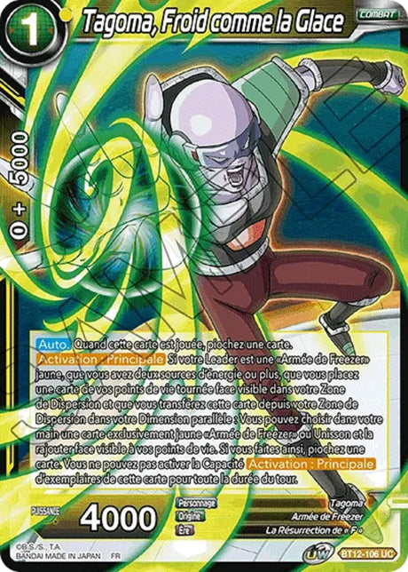 Tagoma, Froid comme la Glace : BT12-106 UC