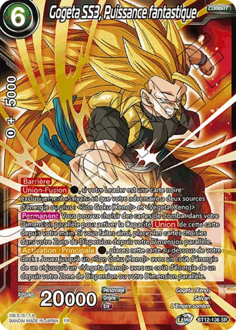 Gogeta SS3, Puissance fantastique : BT12-136 SR