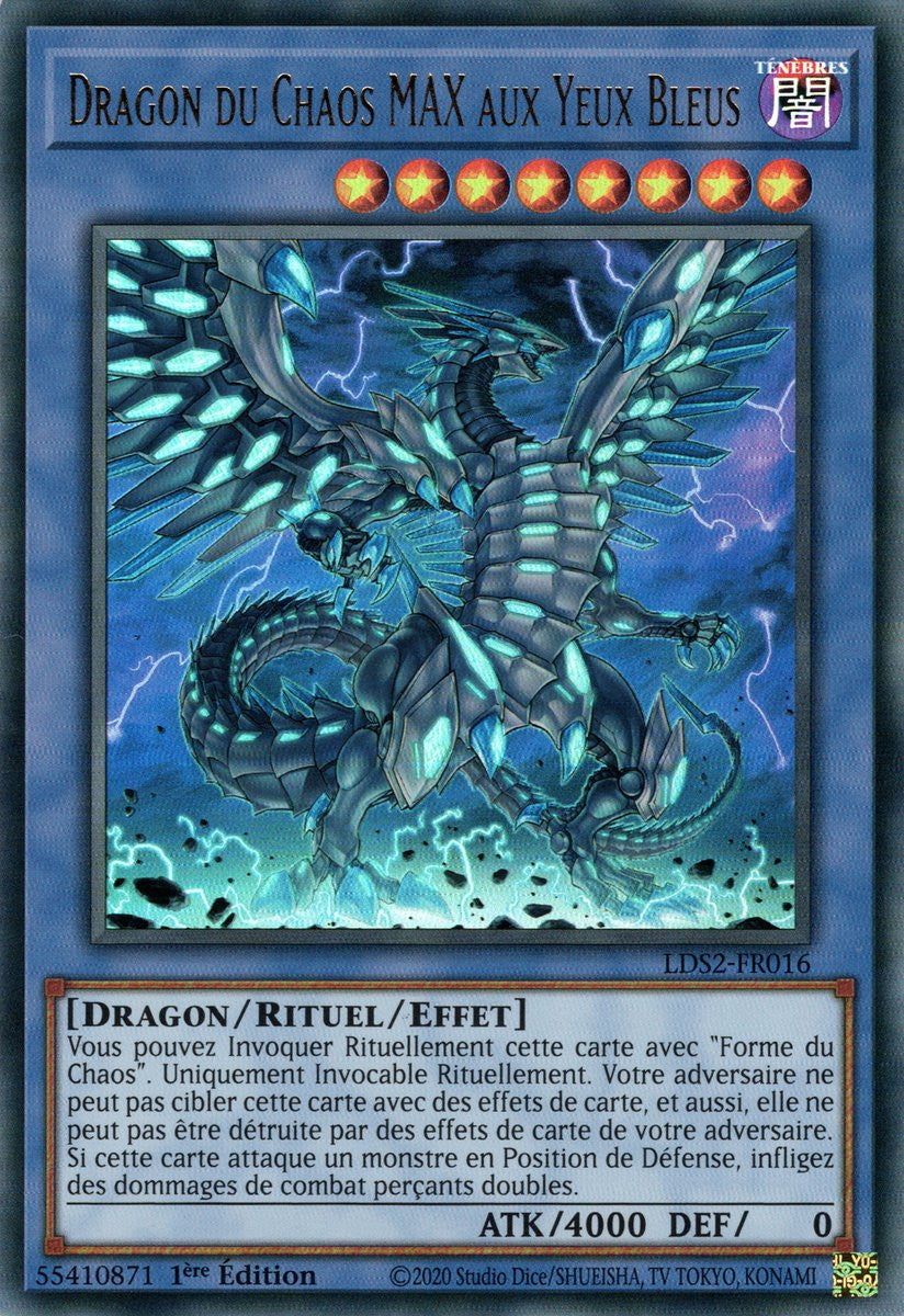Dragon du Chaos MAX aux Yeux Bleus : LDS2-FR016 UR (Bleu)