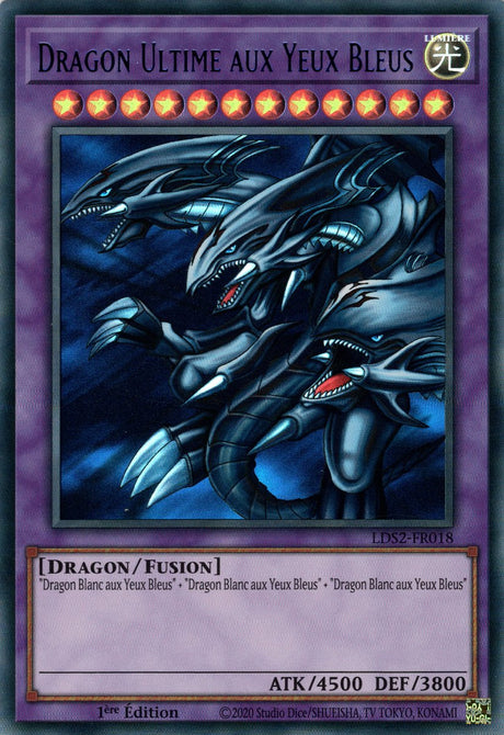 Dragon Ultime aux Yeux Bleus : LDS2-FR018 UR (Bleu)