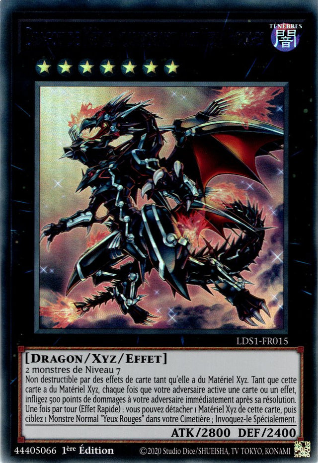 Dragon de Métal Flamboyant aux Yeux Rouges : LDS1-FR015 (Bleu)