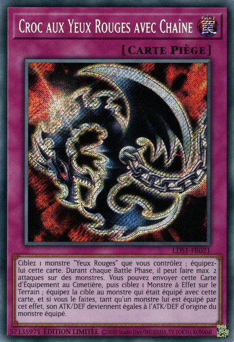 Croc aux Yeux Rouges avec Chaîne : LDS1-FR021 SE