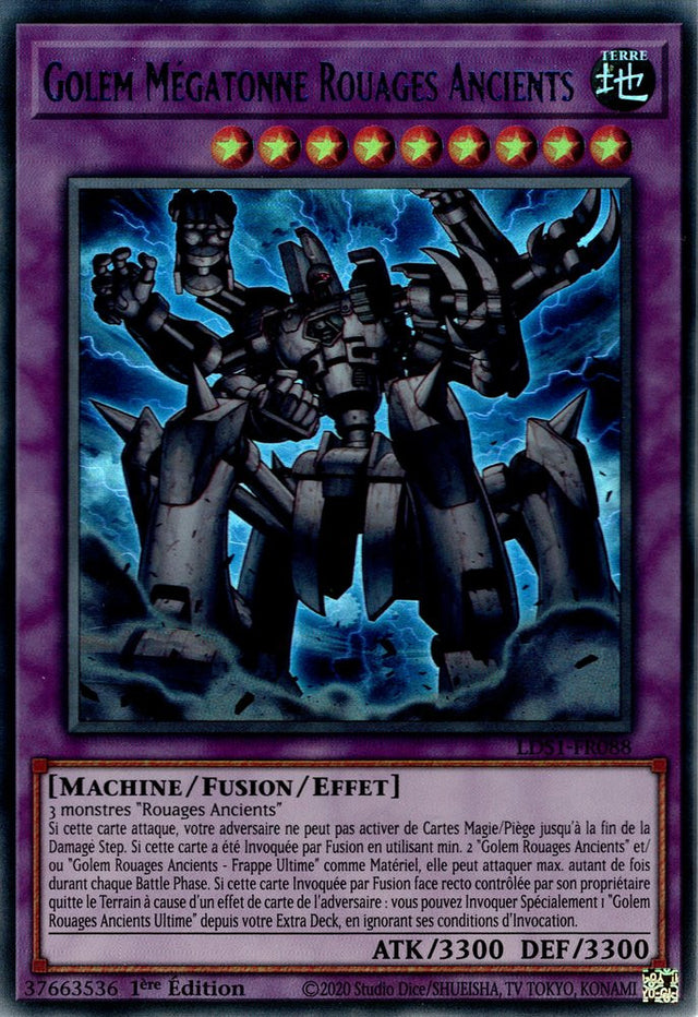 Golem Mégatonne Rouages Ancients : LDS1-FR088 UR (Bleu)