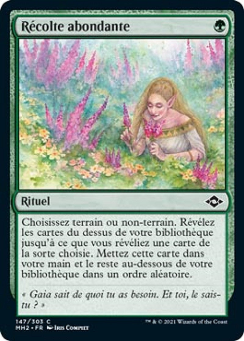 Récolte abondante : MH2 147/303 C