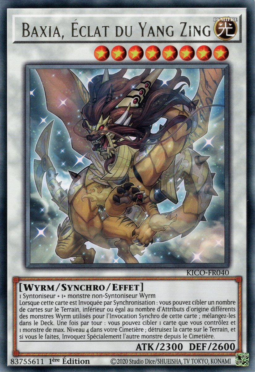 Baxia, Éclat du Yang Zing : KICO-FR040 R