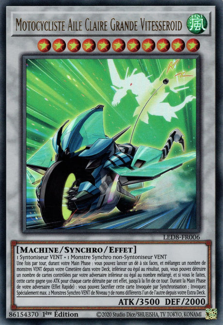 Motocycliste Aile Claire Grande Vitesseroid : LED8-FR006 UR