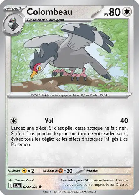 Colombeau (BLK 072) - Foudre Noire - Carte Pokémon EV10.5