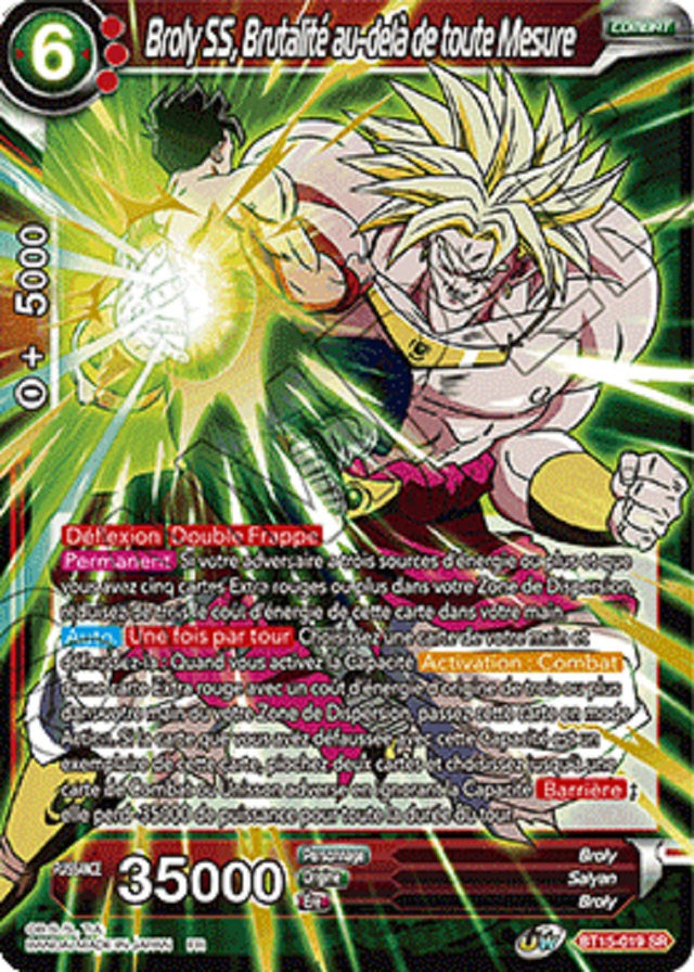 Dragon Ball Super - B15 - Saiyan Showdown - Broly SS, Brutalité au-delà de toute Mesure - BT15-019