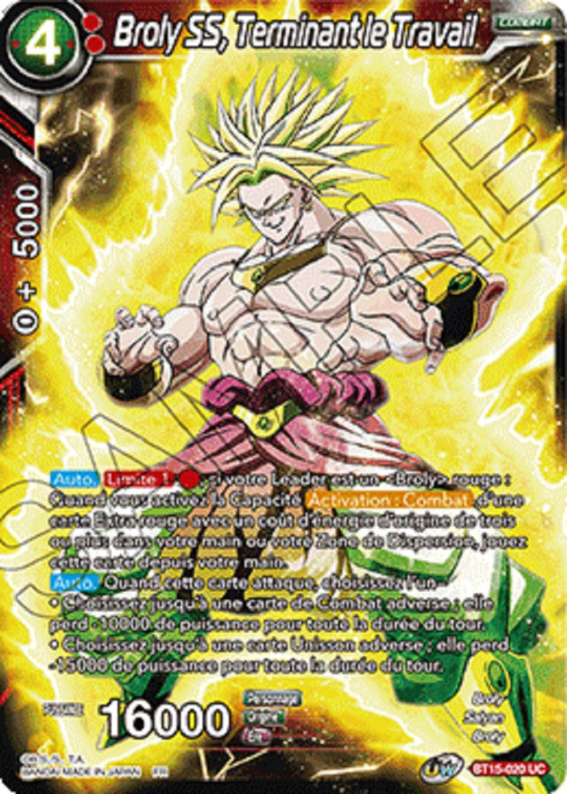 Dragon Ball Super - B15 - Saiyan Showdown - Broly SS, Terminant le Travail - BT15-020