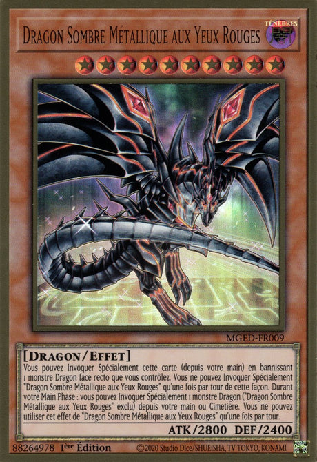 Dragon Sombre Métallique aux Yeux Rouges : MGED-FR009 (V.2) (PGR)
