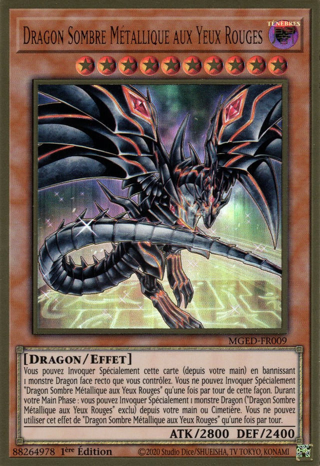 Dragon Sombre Métallique aux Yeux Rouges : MGED-FR009 (V.2) (PGR)