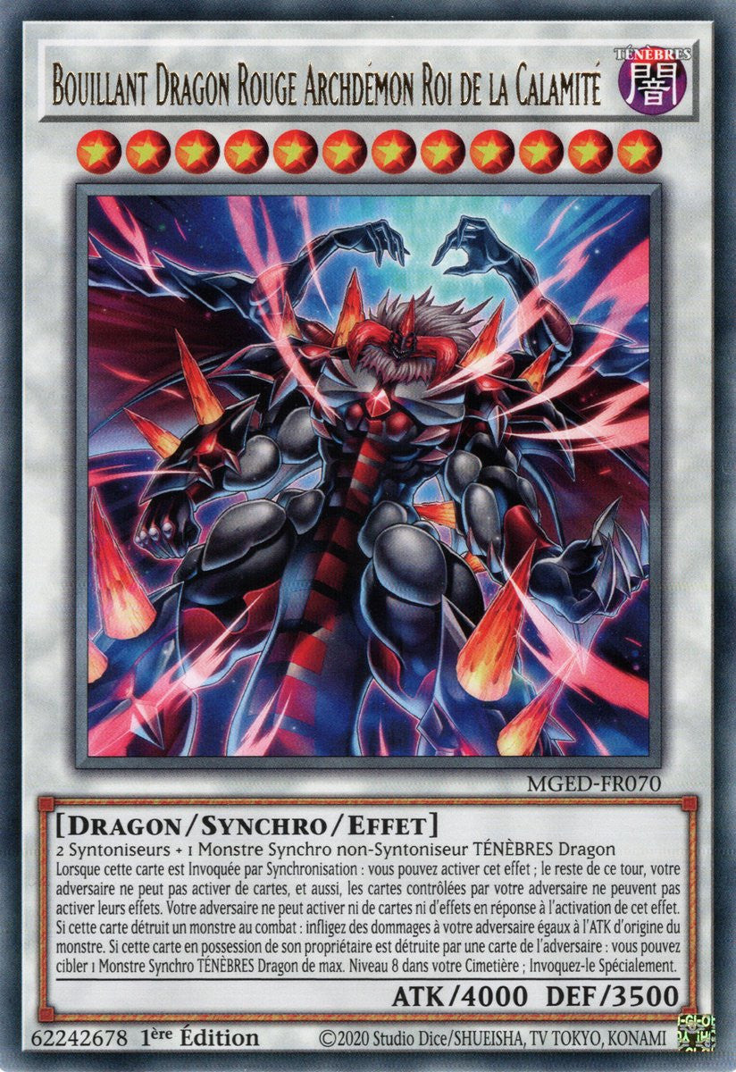 Bouillant Dragon Rouge Archdémon Roi de la Calamité : MGED-FR070 (R)