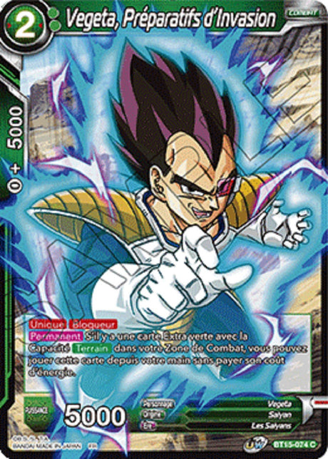 Vegeta, Préparatifs d'Invasion : BT15-074