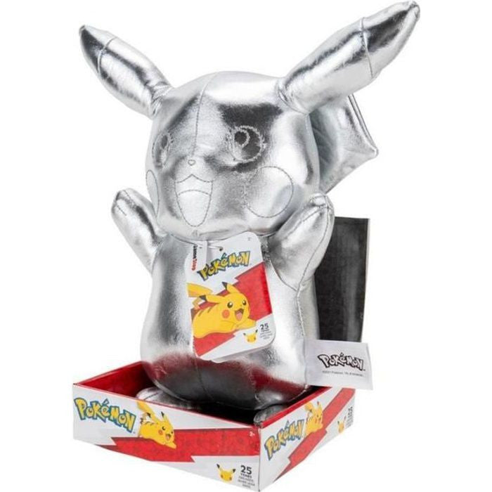 Peluche Pikachu Silver 25 ans - Pokémon